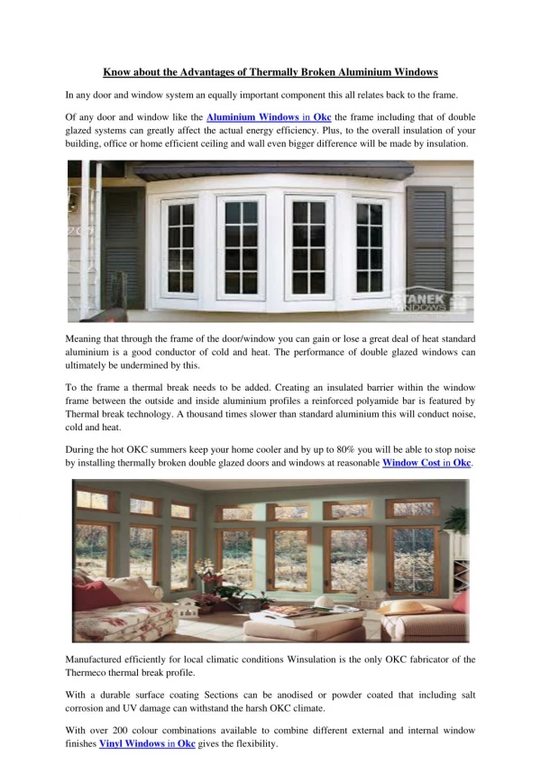 Know about the Advantages of Thermally Broken Aluminium Windows