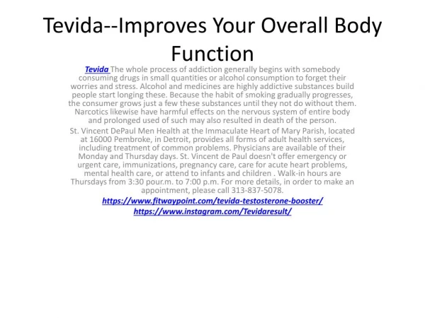 Tevida--Improves The Male Orgasm