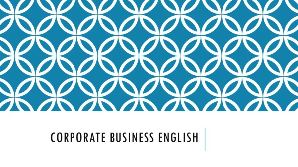 Corporate English Training