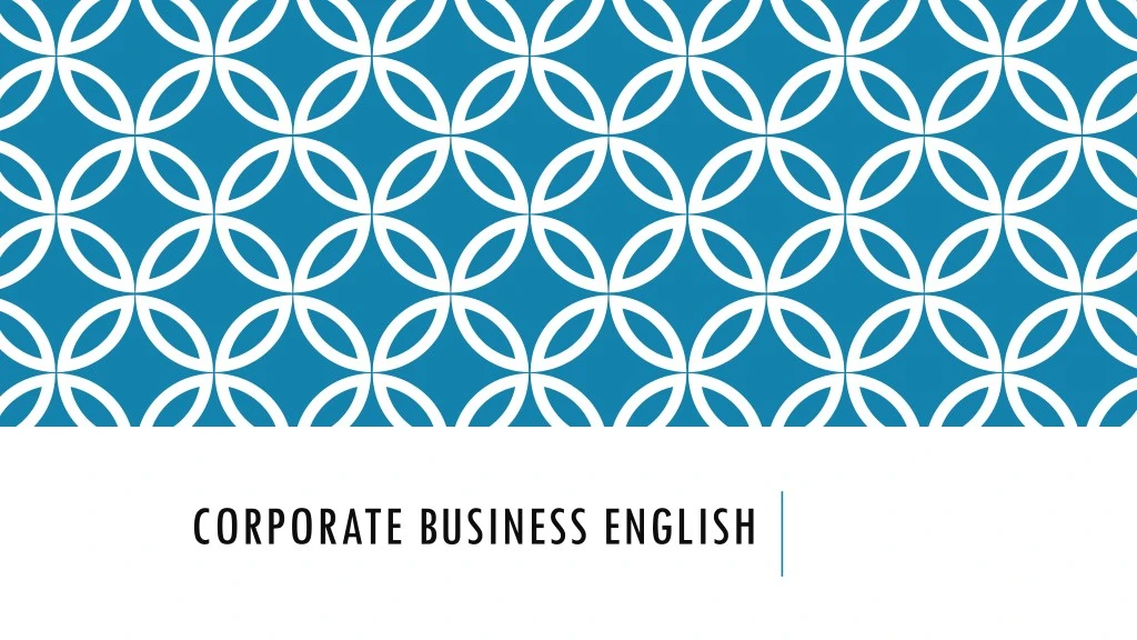 corporate business english