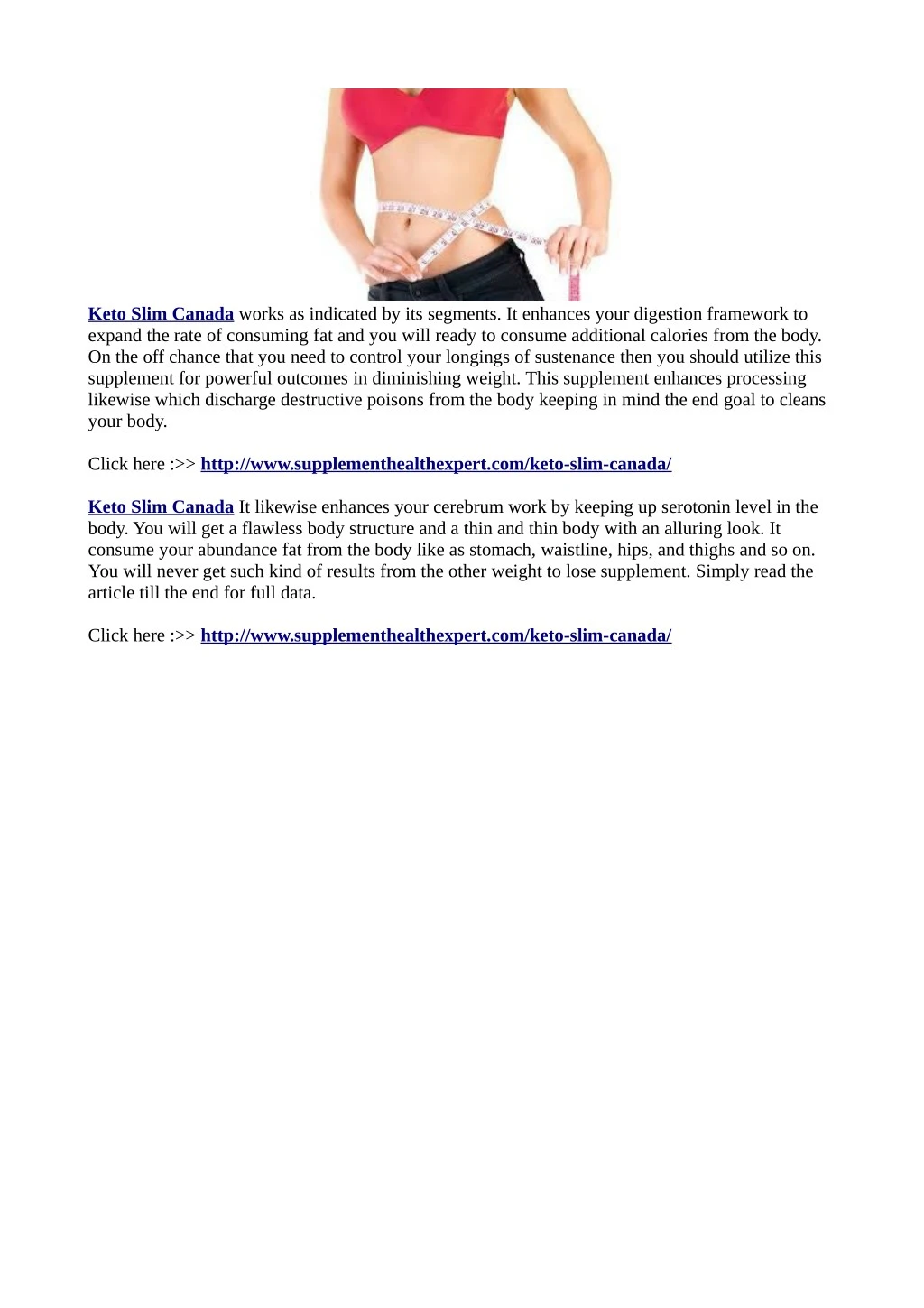 keto slim canada works as indicated