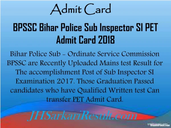 admit card