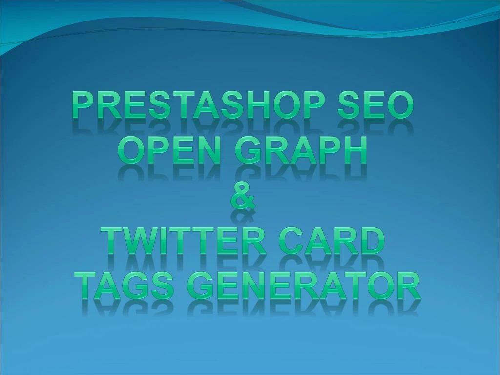 prestashop seo open graph twitter card tags