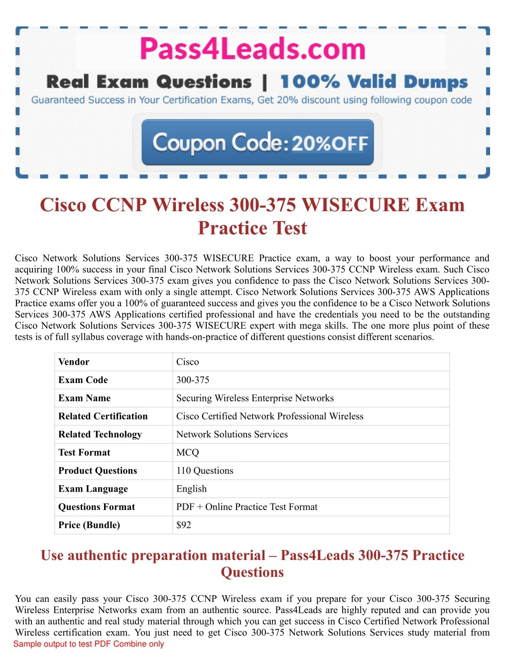 cisco ccnp wireless 300 375 wisecure exam