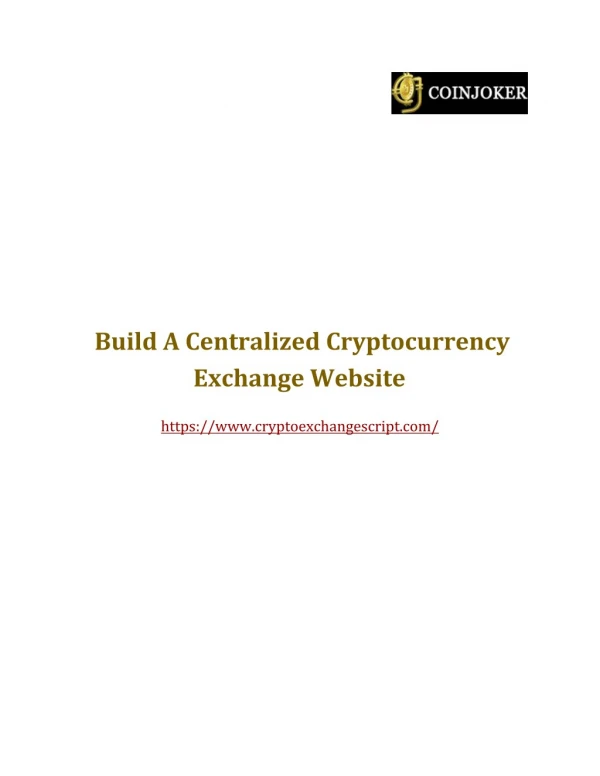 Centralized Bitcoin Exchange Script
