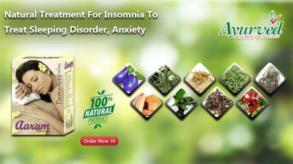 Natural Treatment for Insomnia to Treat Sleeping Disorder, Anxiety
