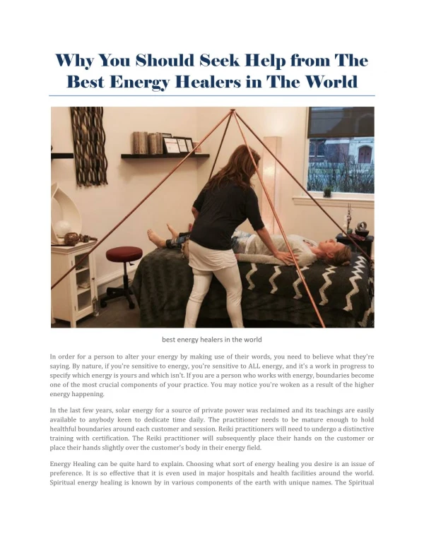 Best energy healers in the world