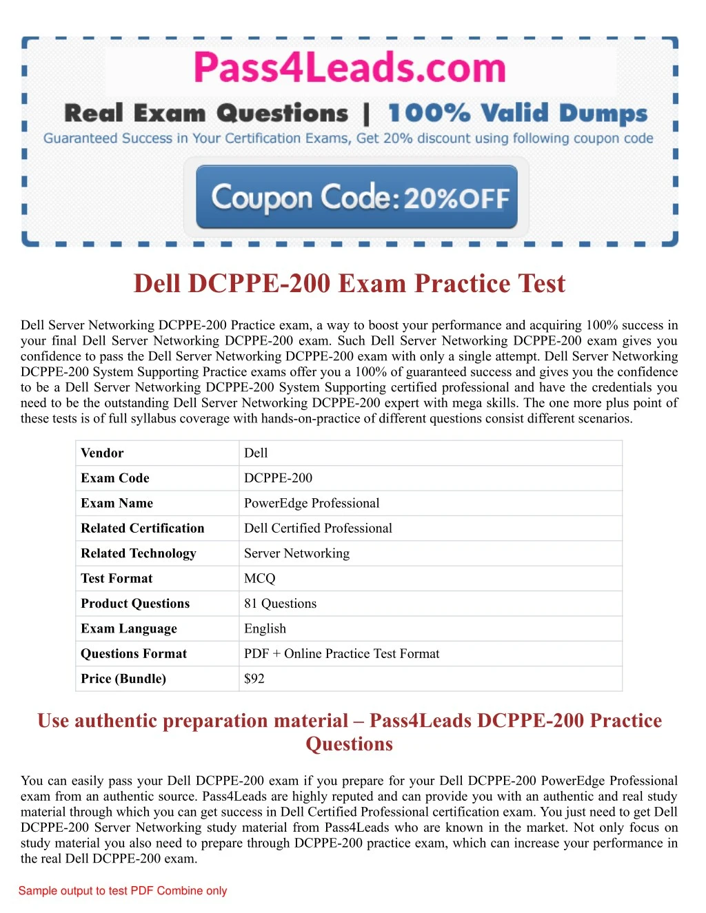 dell dcppe 200 exam practice test