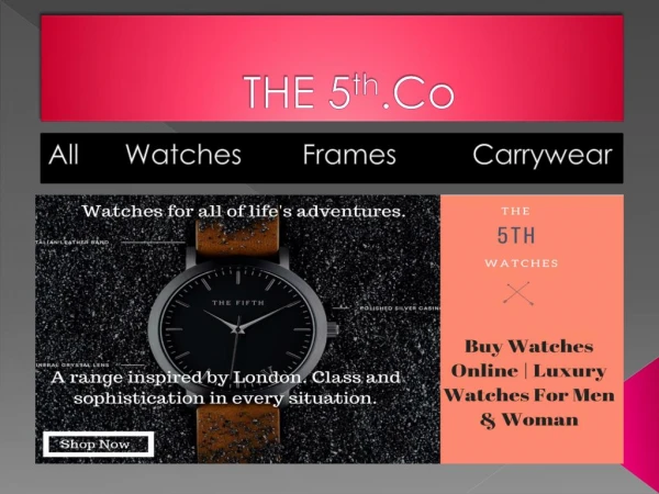 Buy Watches Online | Luxury Watches For Men & Woman – The5th