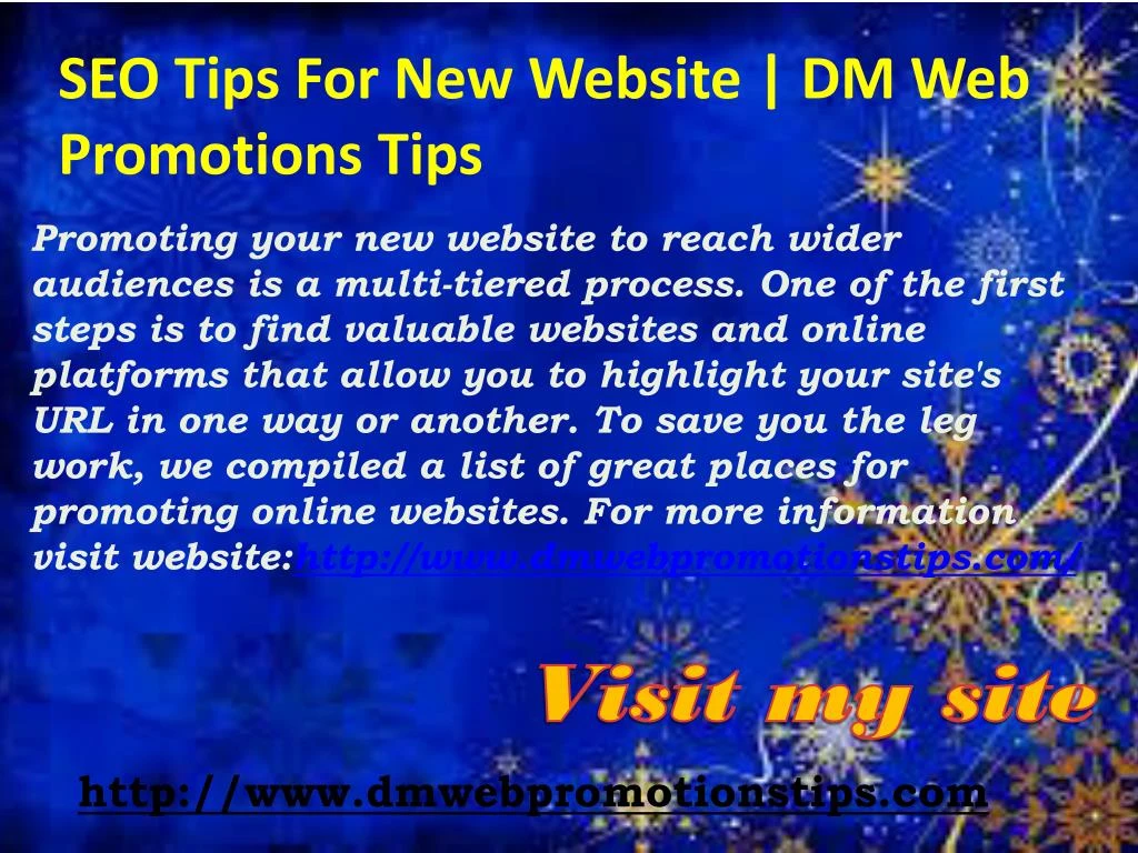 promoting your new website to reach wider