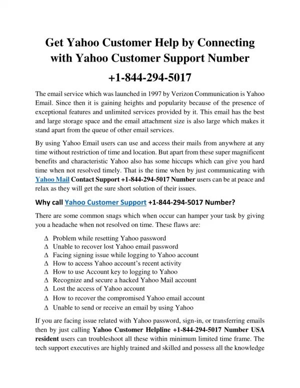 Get Instant Customer Care Service for Yahoo Technical Hiccups