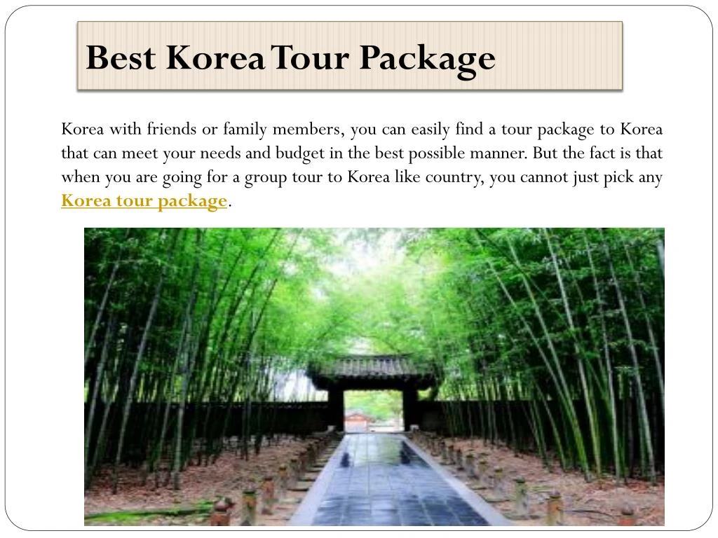 best korea tour package