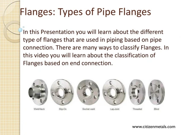 Different Types of Flanges