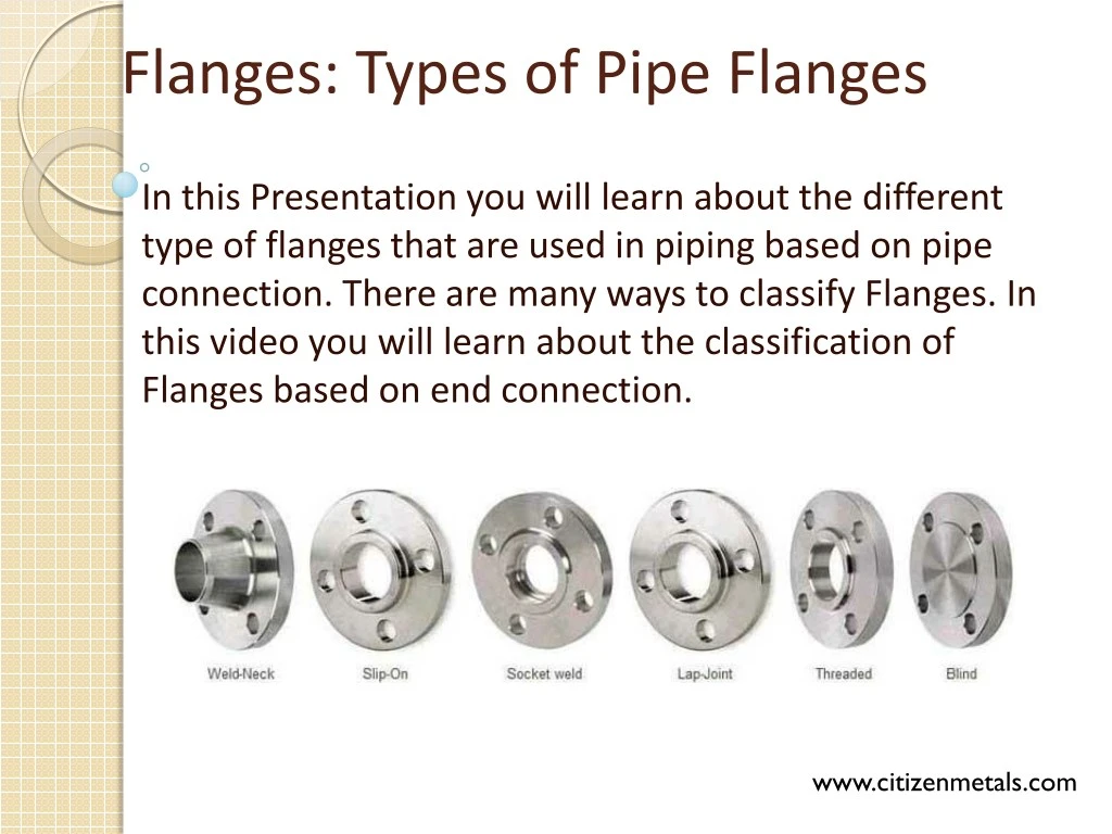 flanges types of pipe flanges