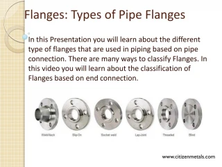 Different Types of Flanges - slide 1