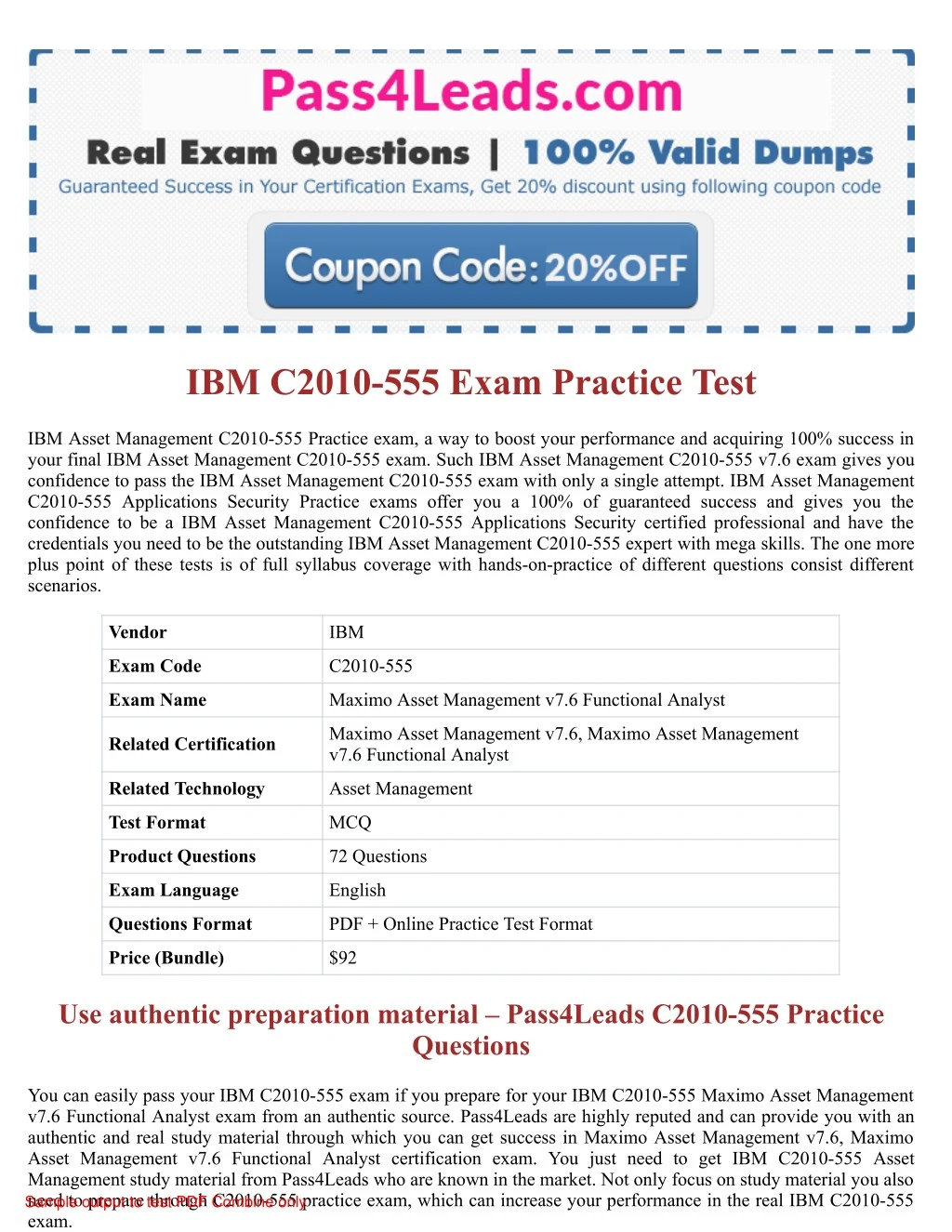 ibm c2010 555 exam practice test