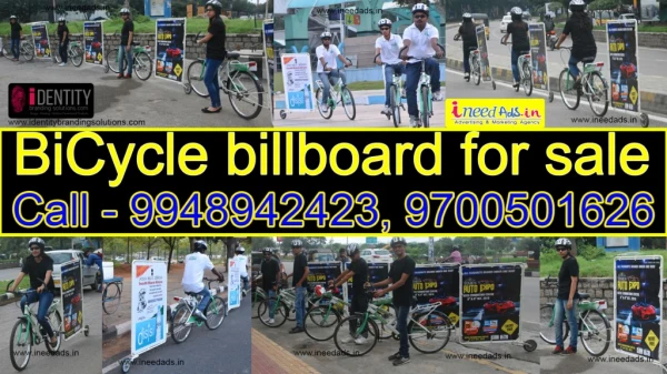 Bicycle billboard for sale in Hyderabad. CALL 9948942423