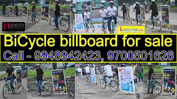 Bicycle billboard for sale in Hyderabad. CALL 9948942423