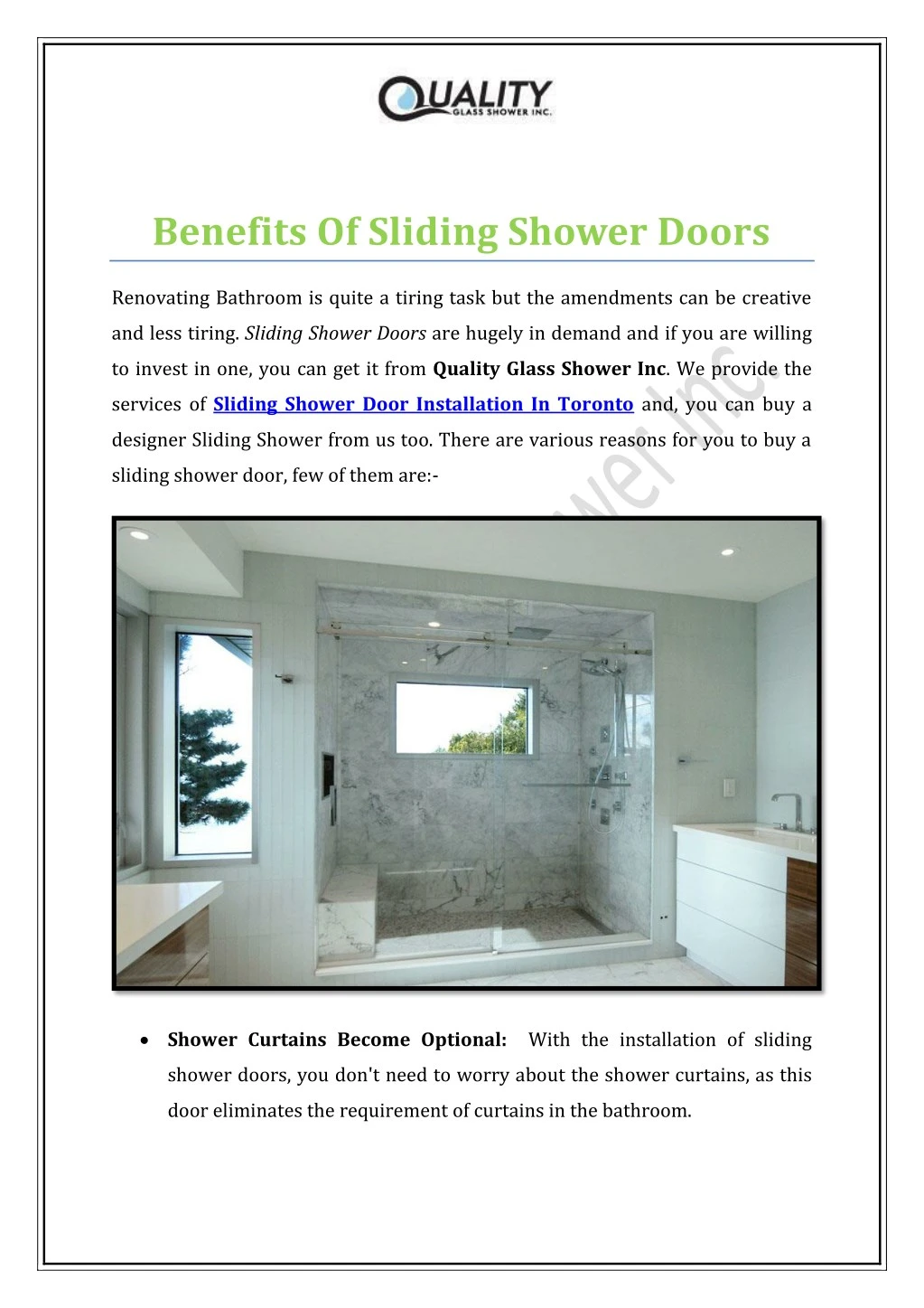 benefits of sliding shower doors