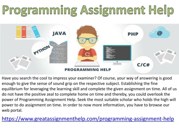 Impress your examiner with absolute answering with Programming Assignment Help destination