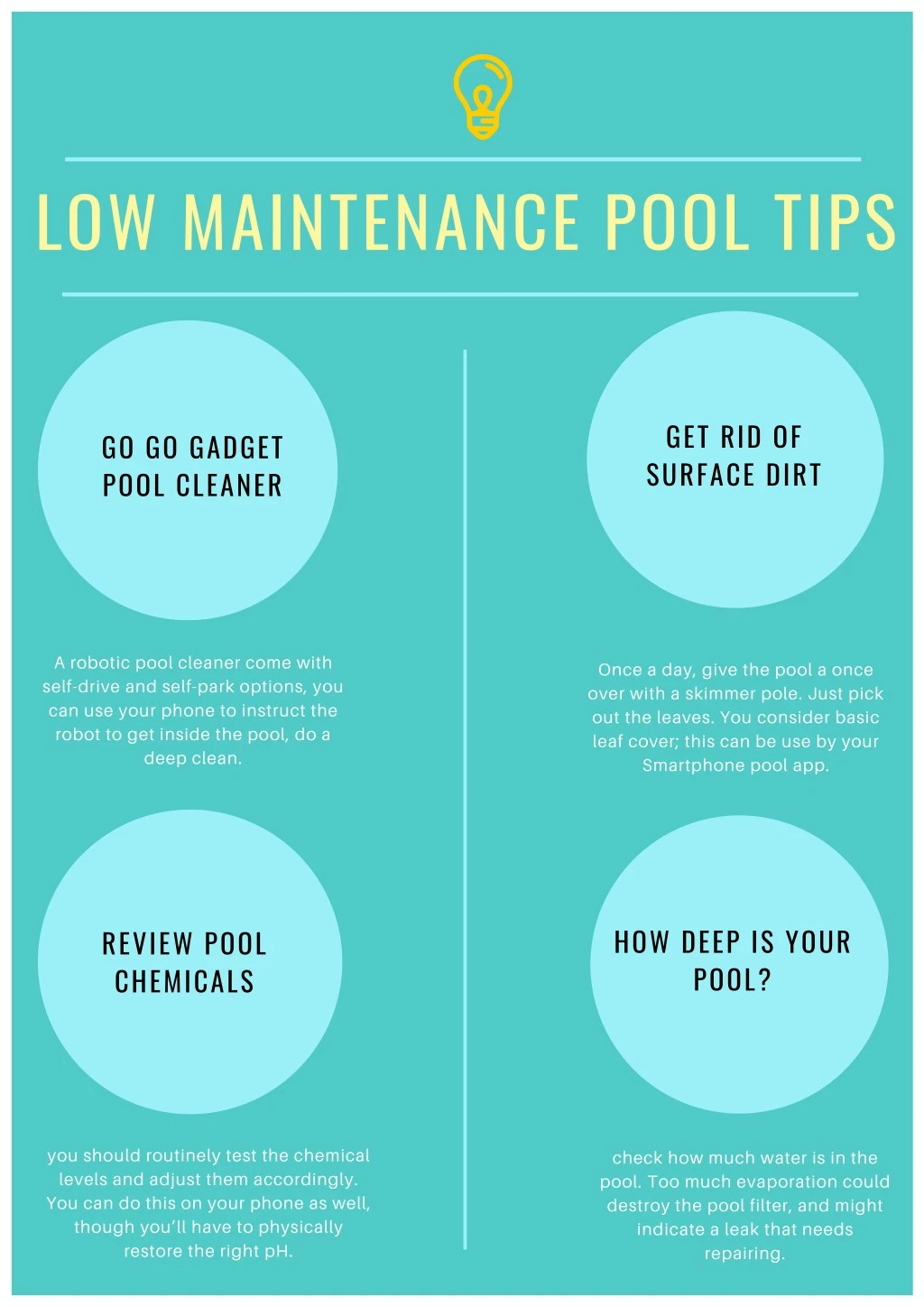 low maintenance pool tips