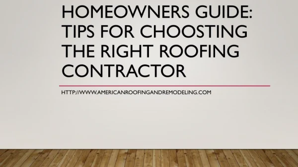 Home Owners Guide Roofing Contractor San Antonio
