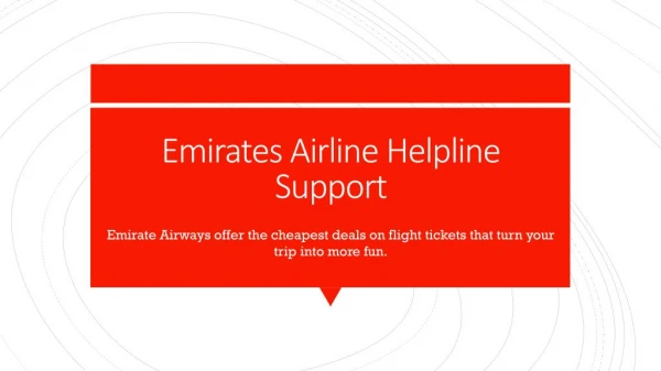 Emirates airline helpline support
