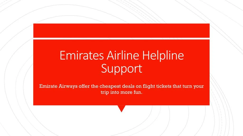 emirates airline helpline support