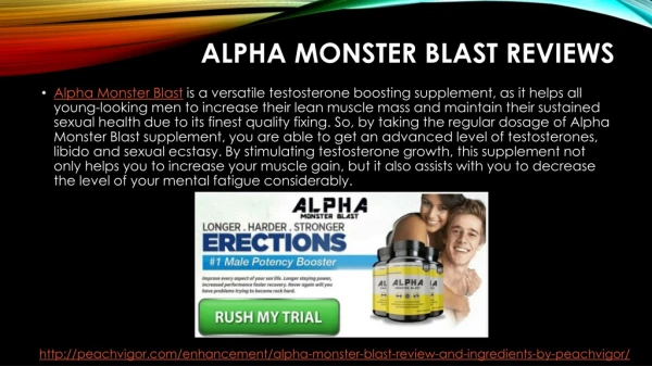 Read Alpha Monster Blast Reviews, Side Effects and Result