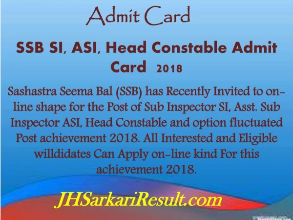 admit card