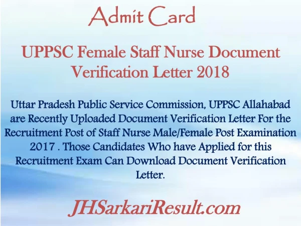 admit card