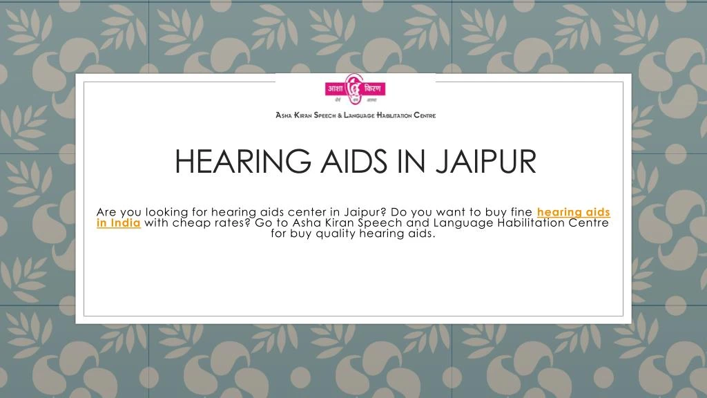 hearing aids in jaipur