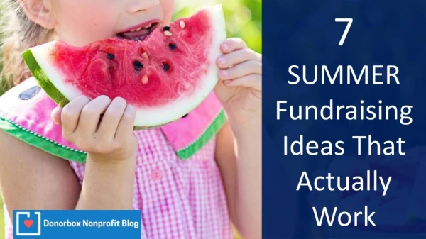 Summer fundraising ideas