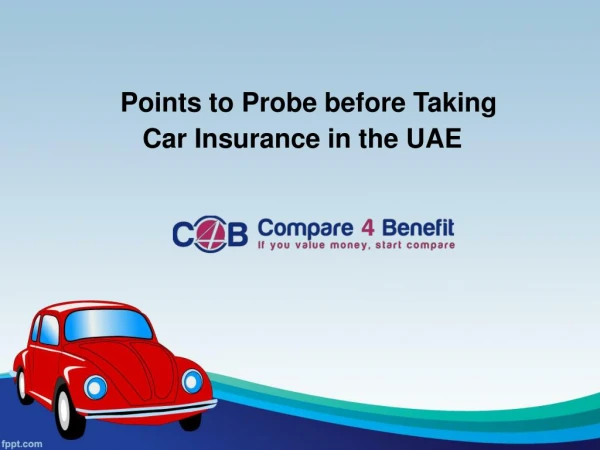 Points to probe while taking car insurance in UAE