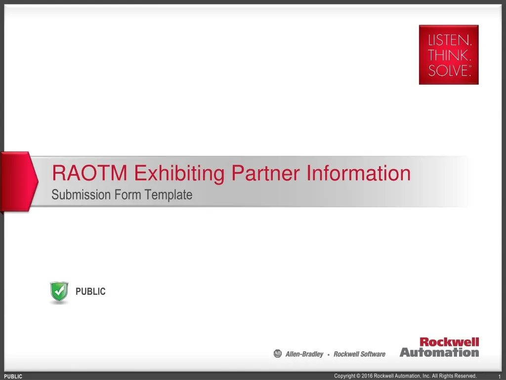 raotm exhibiting partner information