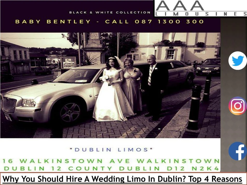 why you should hire a wedding limo in dublin