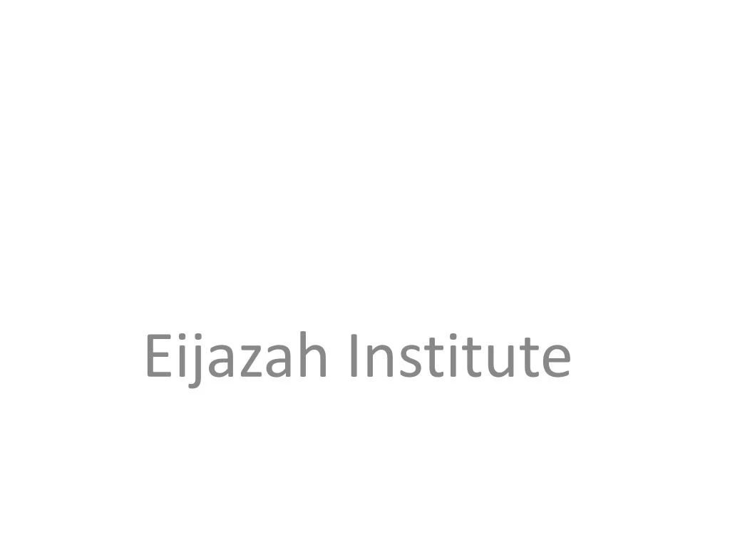 eijazah institute