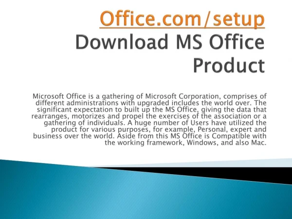 office com setup download ms office product
