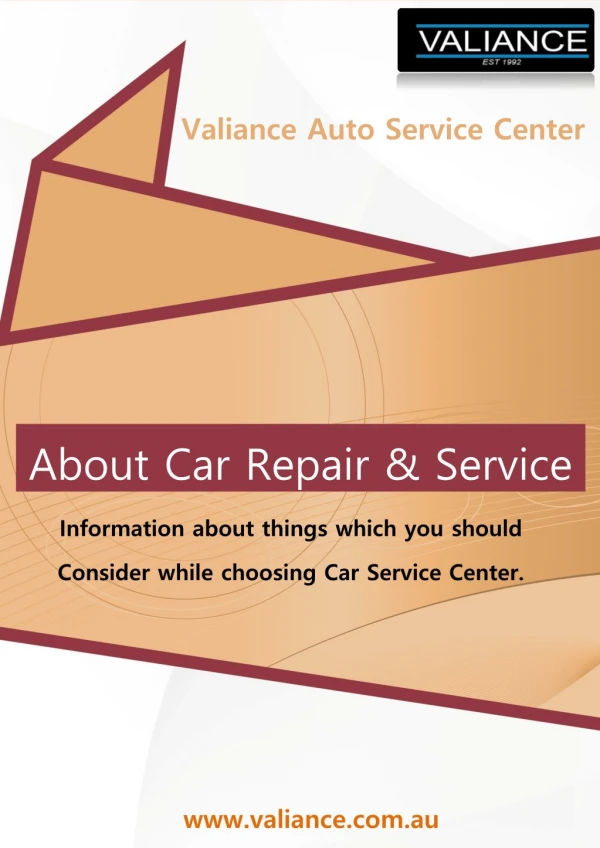 Things You Need To Look For In a Car Repair Centre - Valiance