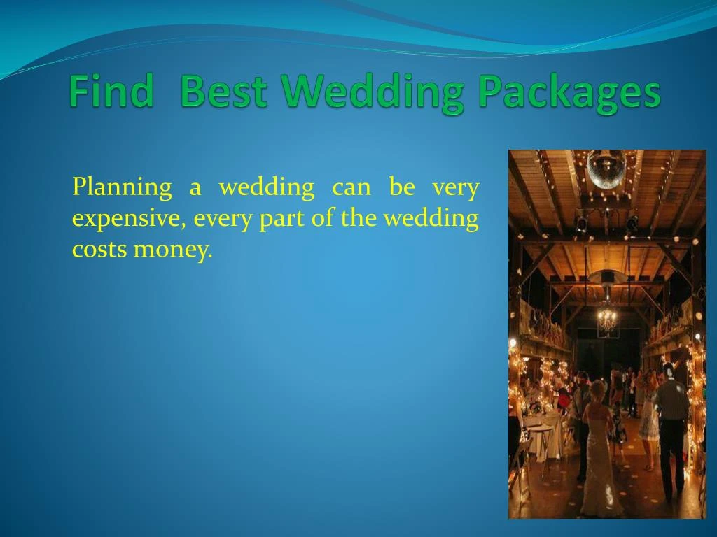 find best wedding packages