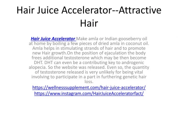 Hair Juice Accelerator--Attractive Hair