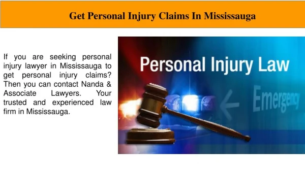 Personal Injury Claims Mississauga
