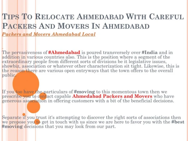 Tips To Relocate Ahmedabad With Careful Packers And Movers In Ahmedabad