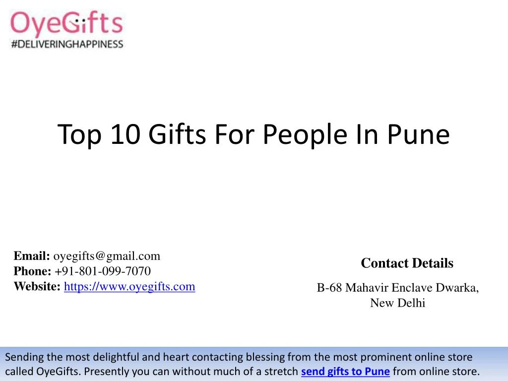 top 10 gifts for people in pune