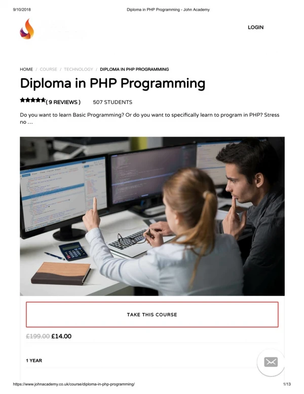 Diploma in PHP Programming - John Academy