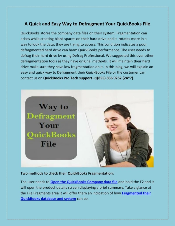 A Quick and Easy Way to Defragment Your QuickBooks File