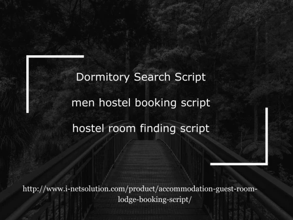 Dormitory Search Script - men hostel booking script