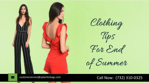 Clothing Tips for End of Summer