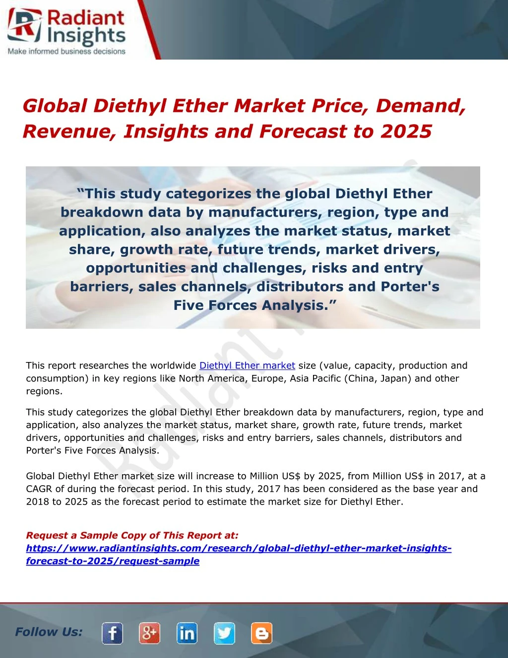 global diethyl ether market price demand revenue