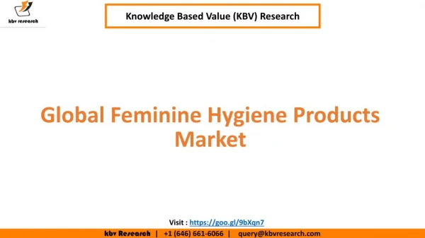 Global Feminine Hygiene Products Market (Product, Distribution Channel) Forecast 2018 – 2024